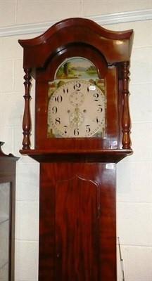 Lot 653 - Eight day longcase clock with painted dial, circa 1860