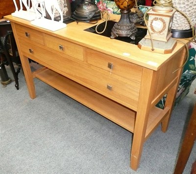 Lot 774 - Oak sideboard fitted four drawers