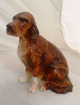 Lot 4 - A Doulton Lambeth pottery figure of a setter dog