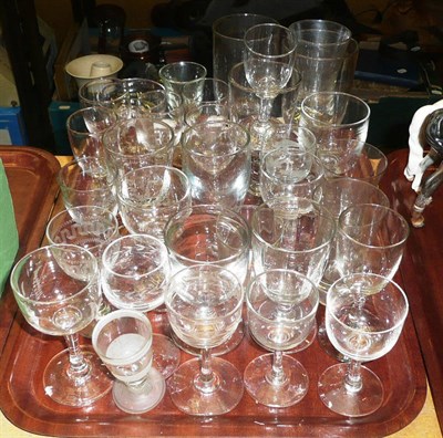 Lot 11 - A quantity of mainly 19th century drinking glasses