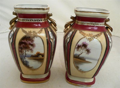 Lot 25 - A pair of Noritake vases