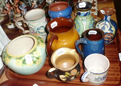 Lot 45 - Devon Art pottery, a Gouda vase, a Quimper mug, etc