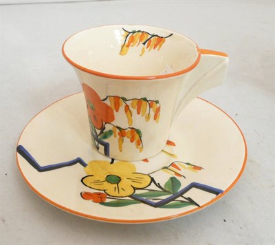 Lot 76 - Clarice Cliff cup and saucer