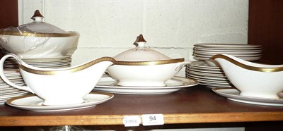 Lot 94 - A Royal Doulton 'Royal Gold' dinner service (marked as seconds)