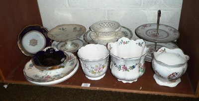 Lot 100 - A Copenhagen dessert dish, a Coalport dish and a quantity of china