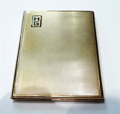 Lot 106 - A 9ct gold cigarette case, 99gms, retailed by Asprey