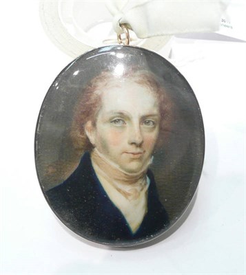 Lot 107 - A 19th century miniature portrait of a gentleman