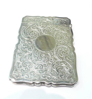 Lot 134 - A silver calling card case by Deakin & Frances