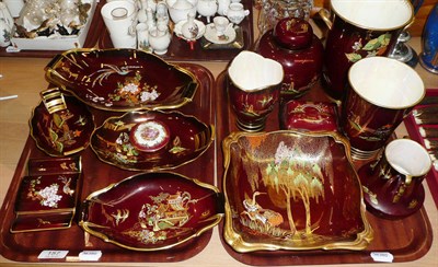 Lot 157 - Two trays of Carlton Ware Rouge Royale ceramics (12)