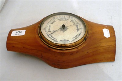 Lot 164 - An aneroid barometer set in a propeller blade