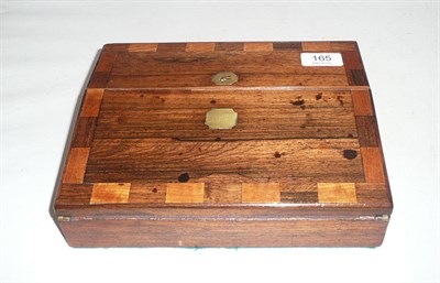 Lot 165 - A 19th century rosewood writing slope