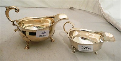 Lot 226 - A Walker and Hall sauceboat and another (2)