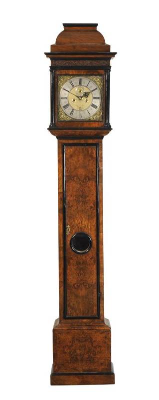 Lot 1004 - A Walnut Eight Day Longcase Clock, signed Joseph Williamson, London, circa 1695, caddied...