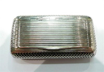 Lot 255 - A George III silver snuff box, London 1805