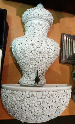 Lot 302 - Continental white glazed decorative water font