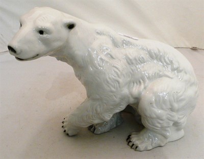 Lot 320 - Royal Dux figure of a glazed Polar bear