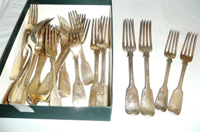 Lot 333 - Quantity of silver table forks, 45oz