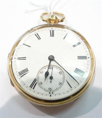 Lot 376 - An 18ct gold open faced pocket watch