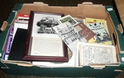 Lot 422 - Small suitcase of mixed postcards, a box of paper ephemera, an album and scrapbook of postcards