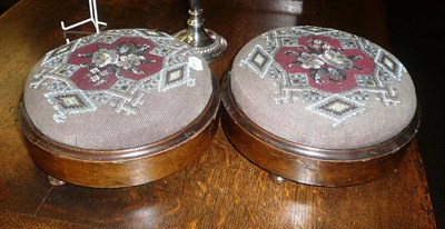 Lot 427 - A pair of Victorian beadwork footstools