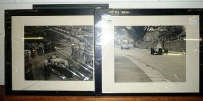 Lot 484 - Two printed photographs of Lancia and Maserati cars by Guy Griffiths, both signed and labelled...