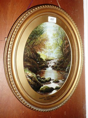 Lot 497 - Attributed to William Mellor? oil on millboard, Thornton Ghyll Ingleton