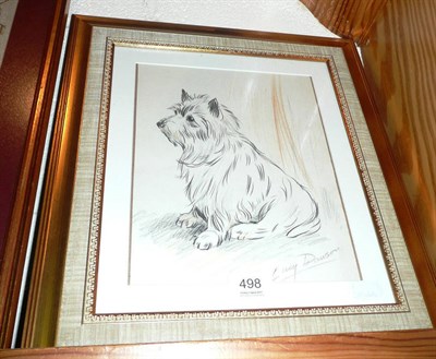 Lot 498 - Lucy Dawson, pastel study of a Cairn Terrier