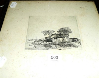 Lot 500 - An etching after Rembrandt