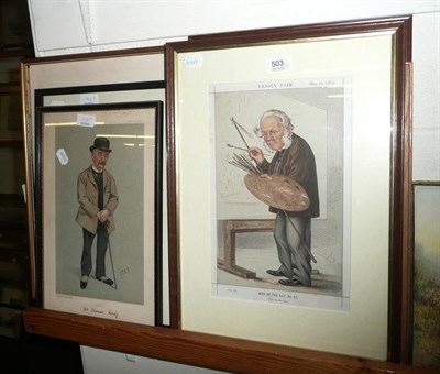 Lot 503 - Seven framed Vanity Fair prints by Spy and Ape