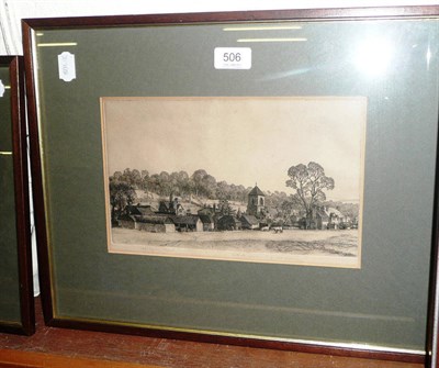 Lot 506 - Etching by S R Badmin 'Addinghton, Kent'