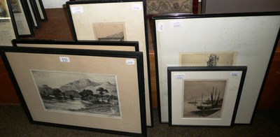 Lot 513 - Six various signed etchings