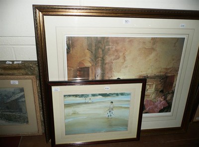 Lot 521 - After William Russell Flint, 'In A Burgundian Granary' (ltd edition 690/850), another 'Jemima...