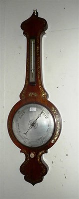 Lot 531 - A Victorian rosewood mother of pearl inlaid wheel barometer