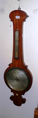 Lot 535 - A Victorian mahogany wheel barometer by Mowrie, Liverpool