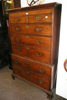 Lot 536 - A George lll oak chest on chest