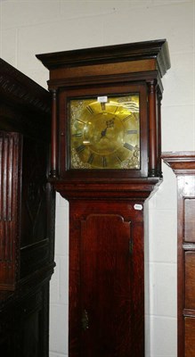 Lot 537 - An oak single handed thirty hour longcase clock 'Harris, Wellington'