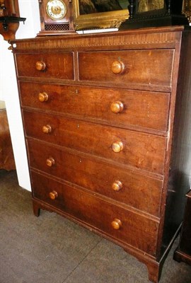 Lot 541 - A 19th century oak chest of drawers