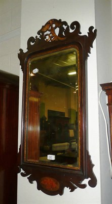 Lot 547 - A fret carved wall mirror