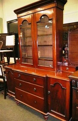 Lot 570 - Victorian mahogany sideboard with bookcase top