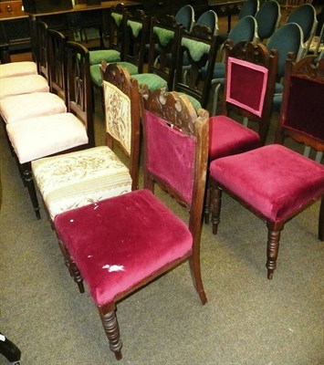 Lot 639 - Three sets of four Victorian chairs (12)