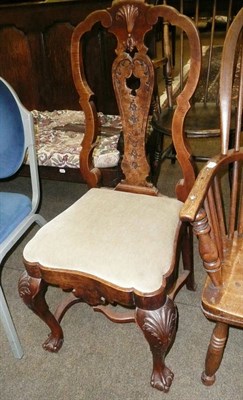 Lot 641 - Walnut veneered dining chair