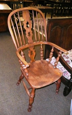 Lot 644 - 19th century elm and ash Windsor armchair