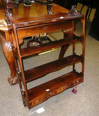 Lot 655 - A set of reproduction mahogany wall shelves