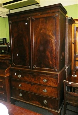 Lot 670 - A 19th century mahogany press