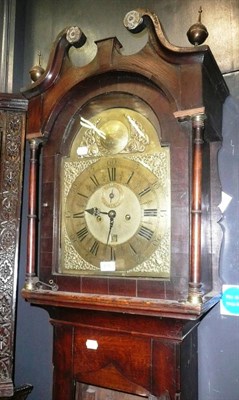 Lot 676 - A oak cased eight day longcase clock with brass dial signed Whitbread, London