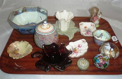 Lot 7 - A Wedgwood 'Dragon' lustre bowl, another and a quantity of decorative ceramics including Poole, etc