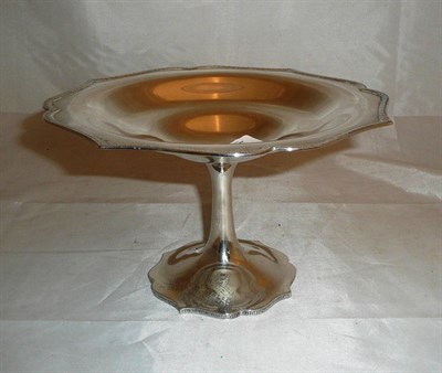 Lot 19 - Silver tall pedestal circular dish, 11oz