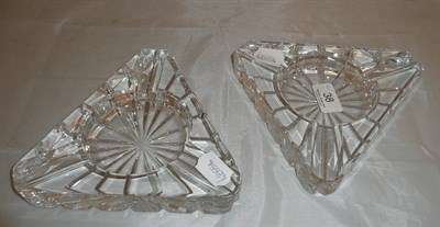 Lot 38 - Pair of Waterford crystal ashtrays
