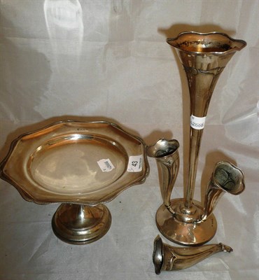 Lot 43 - Silver tazza and a silver epergne