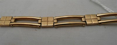 Lot 84 - A 9ct gold bar link bracelet